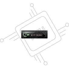 Автомагнитола FIVE F-24G, 1 DIN, Bluetooth, USB Type-A, AUX