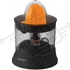 Соковыжималка Scarlett SC-JE50C09 черный/оранжевый, цитрусовая, 25 Вт, 700 мл, механическое
