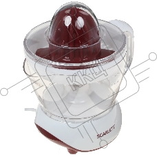 Соковыжималка Scarlett SC-JE50C06 белый/коричневый, цитрусовая, 25 Вт, 700 мл, механическое