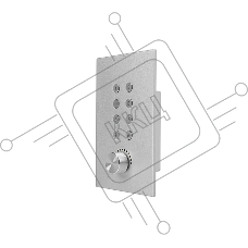 Панель управления INTREND ITPAD-8B для аудиопроцессоров INTREND встраиваемая, настенная, с 8 назначаемымим кнопками и роторной ручкой, управление несколькими устройствами, PoE