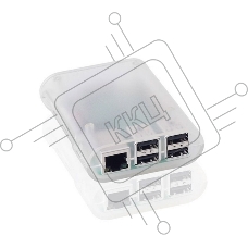 Корпус ACD Transparent RA076 ABS Plastic Injection Molding case with Stripe for Raspberry Pi 3 B (прозрачный, овальный на винтах)(RASP1795)