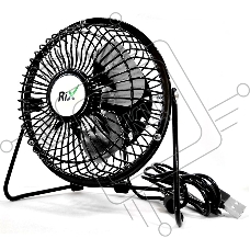 Вентилятор бытовой настольный Rix RDF-1501USB 4 Вт, черный