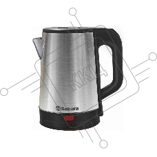 Чайник Sakura SA-2167BK 1.8 л, нерж+черн д