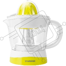 Соковыжималка Starwind SJ 1121 белый/жёлтый, цитрусовая, 30 Вт, 700 мл, механическое