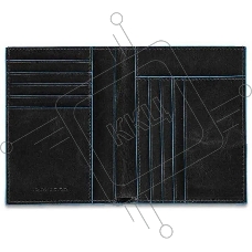 Кошелек мужской Piquadro Blue Square PU1393B2/N, натур.кожа, черный