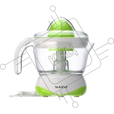 Соковыжималка Maxvi SG401 белый/зелёный, цитрусовая, 40 Вт, 700 мл, механическое