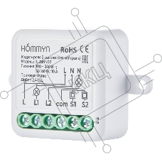 Модуль реле HOMMYN zigbee 2 канала (без нейтрали) RLZBNN02