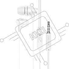 Проводные наушники Borofone BM61 белый, вкладыши, проводной
