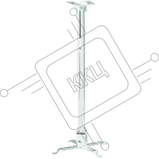 Кронштейн для проектора Buro PR04-140W белый макс.20кг потолочный поворот и наклон