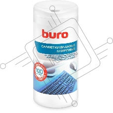 Влажные салфетки спиртовые Buro BU-AN32 антибактериальные, 100 листов