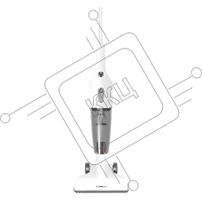 Пылесос вертикальный проводной SUPRA VCS-1044 белый, питание от сети, 650 Вт, уборка сухая, пылесборник 1 л