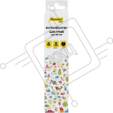 Карандаши цветные Silwerhof Eco 2.65 мм, шестигранный профиль, дерево, ассорти, 6 цветов, коробка с европодвесом