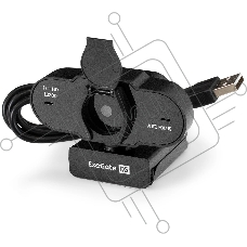Веб-камера ExeGate BlackView C931 1920x1080, 30 кадр/с, USB Type-A, микрофон (шумоподавление), автоматическая фокусировка, шторка приватности, универсальное крепление, штатив в комплекте