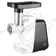 Мясорубка электрическая JVC JK-MG123 белый, 2000 Вт, 2.0 кг/мин, реверс, защита от перегрузки, насадки - 4