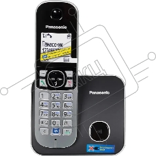 Телефон беспроводной (DECT) Panasonic KX-TG6811RUB черный Беспроводной DECT,40 мелодий,телефонный справочник 120 зап.