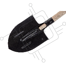 Лопата штыковая, 205х275х1400 мм, ребра жесткости, деревянный черенок Россия