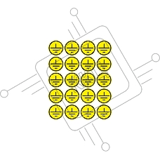 Наклейка знак электробезопасности Rexant 