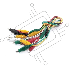 Набор проводов с крокодилами 10шт. разных цветов