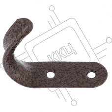 Крючок-вешалка №7, антик медь, 10 шт. (Металлист) Россия