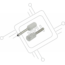 Наконечник штыревой втулочный изолированный Rexant F-8 мм 0.5 мм² (НШВи 0.5-8) белый