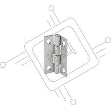 Петля карточная 30х50 цинк ЧЕТЫРЕ СЕЗОНА