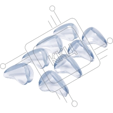 Прозрачные треугольные накладки-протекторы для мебели (3x2x1.5 см). 8 шт.