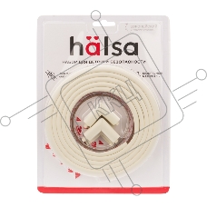 Набор: тонкая мягкая универсальная лента для крепления на острые края (NBR,14x4x2000 мм) + 4 мягкие насадки-протектора 