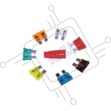 Набор автомобильных предохранителей Rexant 