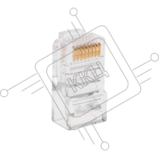 Разъем cквозной Rexant RJ-45(8P8C) под витую пару, UTP, CAT 5e