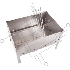 Мангал сборный со складным дном в пленке с шампурами Сокол