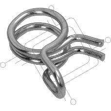 Зажим (хомут) для шланга пружинный 7,8-8,3 мм