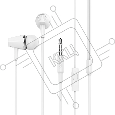 Проводные наушники Hoco M34 белый, внутриканальные, Jack 3.5 мм