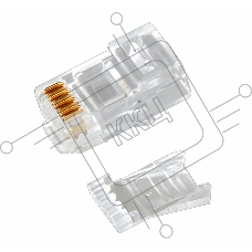 Разъем Rexant RJ-45(8P8C) под витую пару, UTP, категория 6, с вставкой