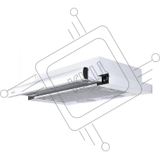 Вытяжка встраиваемая Elikor Интегра 60П-400-В2Л белый, 60 см, 400 куб. м/ч, 55 дБ