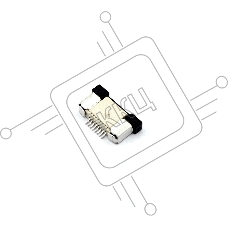 Разъем FPC Half Coverage Top Contact 0.5K-BS-8PWB 8 pin высота 2мм шаг 0,5мм
