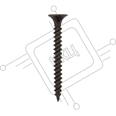 Саморез гипсокартон-металл Kranz 3.5х35, упаковка поставщика