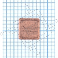 Медная термопрокладка 0.5 мм - 1шт.