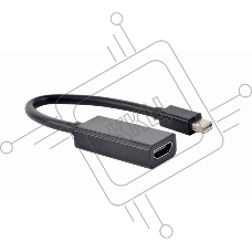 Переходник miniDisplayPort -> HDMI, Cablexpert A-mDPM-HDMIF4K-01, 4K, 20M/19F, кабель 15 см, черный, пакет