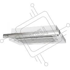 Вытяжка встраиваемая Elikor Интегра 60П-400-В2Л белый/нержавеющая сталь