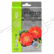 Фотобумага Cactus CS-GA620025 глянцевая A6 200 г/м2 25 листов
