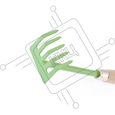 Грабли 5-зубые Palisad, 90х330 мм, стальные, деревянная рукоятка