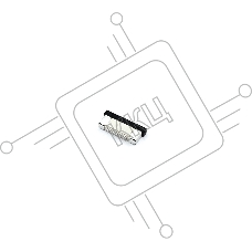 Разъем FPC Half Coverage Top Contact 0.5K-BS-12PWB 12 pin высота 2мм шаг 0,5мм