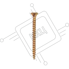 Саморез универсальный Kranz 3х35, желтый цинк, упаковка поставщика (16 000 шт.)