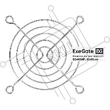 Решетка для вентилятора 80x80 ExeGate EG-080MR (80x80 мм, металлическая, круглая, никель)