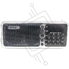 Радиоприемник портативный Сигнал РП-226BT черный/серебристый USB microSD