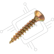 Саморез универсальный Kranz 3х20, желтый цинк, упаковка поставщика (32 000 шт.)