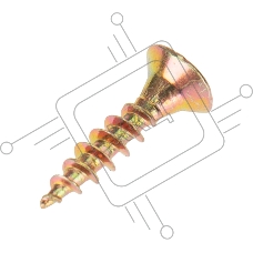 Саморез универсальный Kranz 3х16, желтый цинк, упаковка поставщика (32 000 шт.)