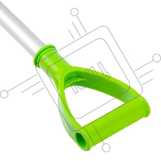 Лопата для уборки снега, полипропилен, 260х340х720-915 мм, телескопический черенок, BASE Palisad