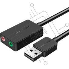 Внешняя звуковая карта Vention USB Черная, шт.