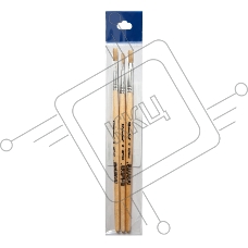 Кисть оформительская Silwerhof 983049 щетина, плоская, №4, ПЛАСТИЛИНОВАЯ КОЛЛЕКЦИЯ, деревянная, лакированная ручка